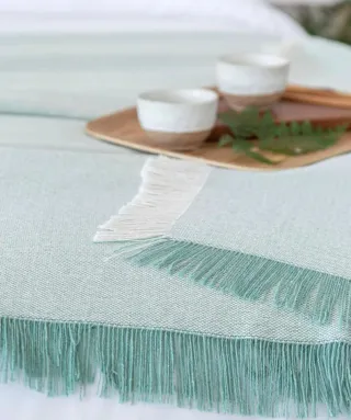 Colcha foulard verde