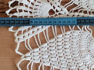 Tapete hilo , tejido con aguja de ganchillo