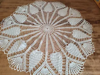 Tapete hilo , tejido con aguja de ganchillo