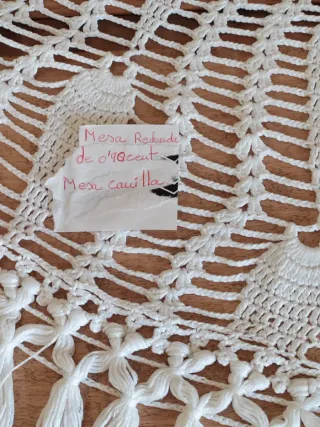 Tapete hilo , tejido con aguja de ganchillo