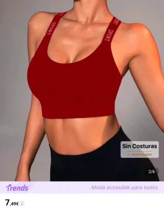 Sujetador deportivo negro sin costuras talla grand