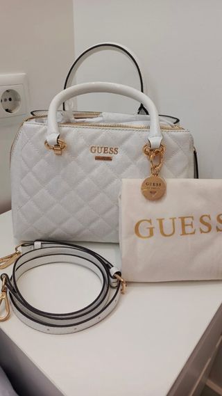 Bolso Guess Blanco Mujer Nuevo