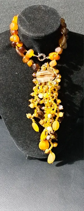 Collana pietre corniola elegante