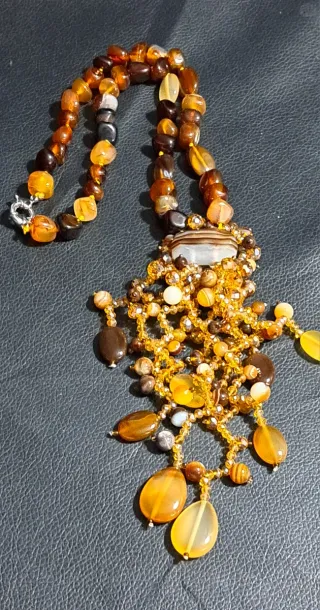 Collana pietre corniola elegante