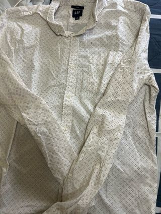 Camisa GAP Slim M Blanca Estampada