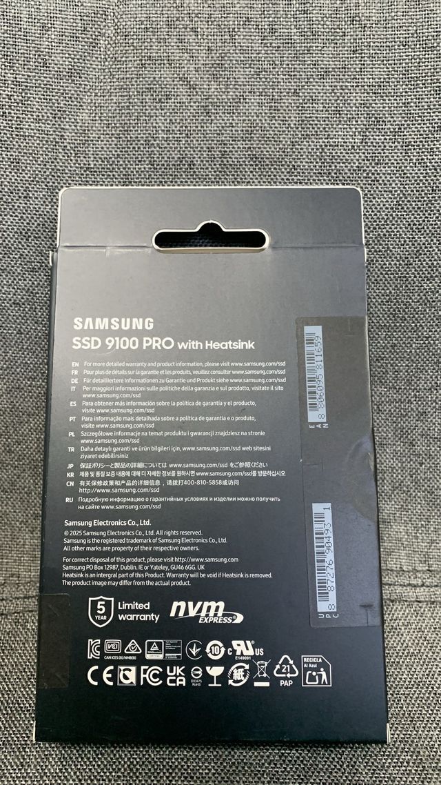 Samsung 9100 PRO SSD 4TB PCIe 5.0 NVMe