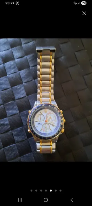 Reloj Lotus Cronógrafo Dorado y Plateado