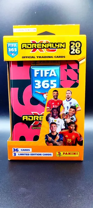 Collezione Panini FIFA 365 Adrenalyn 2026 Tin Box