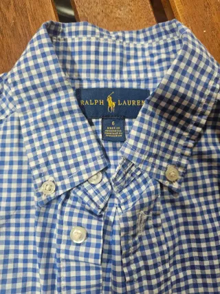 Camisa cuadros Ralph Lauren niño talla 6