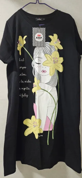 Vestido La Vida no vuelve de Keep and Trendy Negr