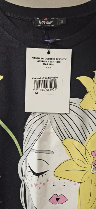 Vestido La Vida no vuelve de Keep and Trendy Negr