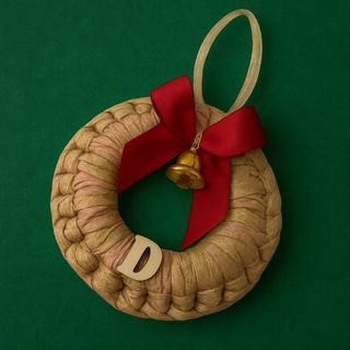 Mini ghirlande natalizie con fiocco rosso