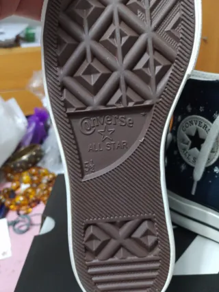 Converse ricamate blu taglia 38