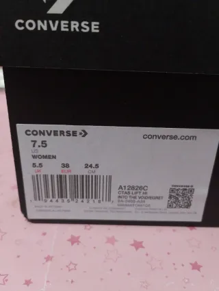 Converse ricamate blu taglia 38