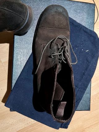 Stivali in pelle scamosciata Prada Ganuza Marrone