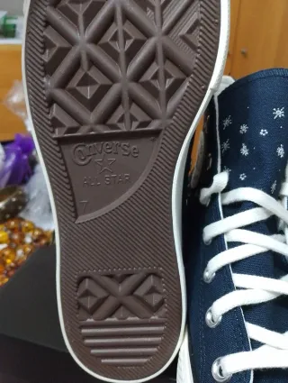 Converse ricamate blu taglia 40