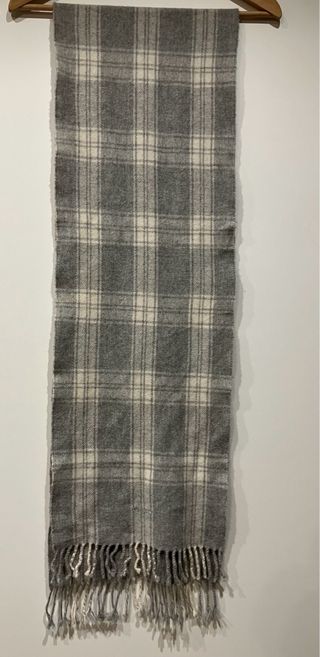 Sciarpa GANT tartan grigio e bianco