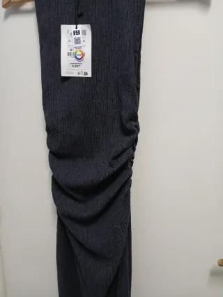 Vestido Pull&Bear gris largo Talla XS