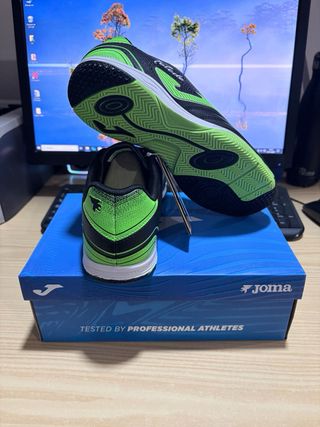 Botas Fútbol Sala Joma Toledo Negras y Verdes