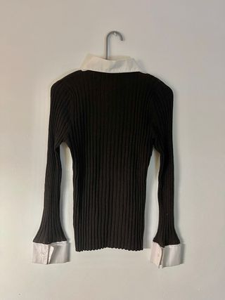 Jersey de canalé con camisa Easy Wear