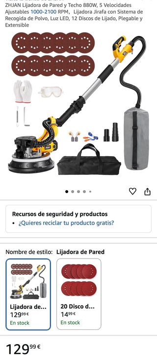 Lijadora de Pared y Techo 880W