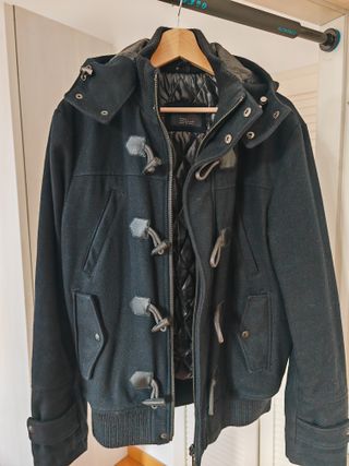 Bomber Montgomery Uomo in Lana Nero ZARA Taglia M