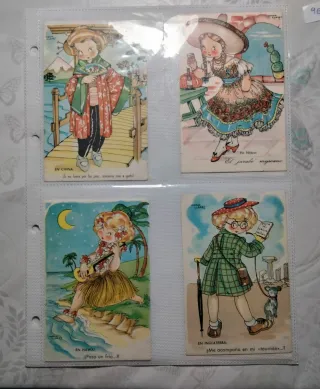 LOTE DE 10 POSTALES DE MARI PEPA