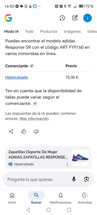 Zapatillas Adidas Response Mujer Azul/Rosa