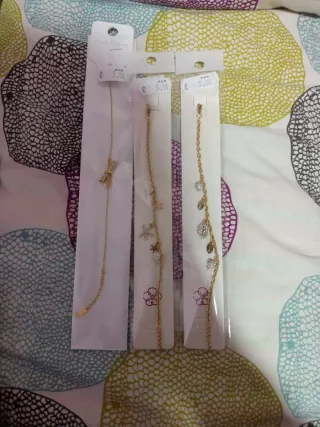 Conjunto 3 Pulseras Doradas
