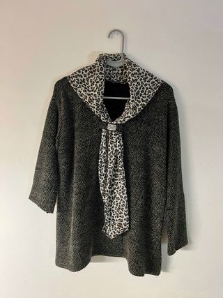 Jersey pañuelo estampado de leopardo