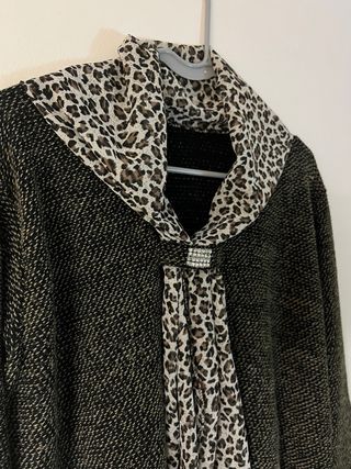 Jersey pañuelo estampado de leopardo