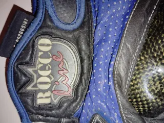 Guantes Rocco Moto Negro y Azul
