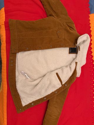 Giacca invernale in velluto a coste con fodera