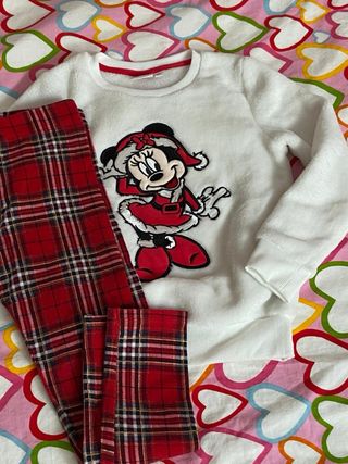 Conjunto niña 6-7 años Minnie Navidad