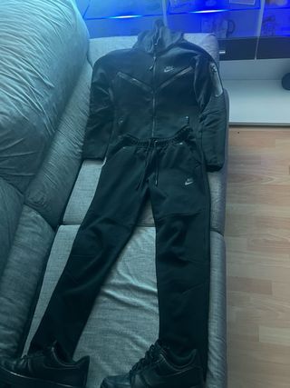 Nike Tech Fleece Conjunto Talla S Negro