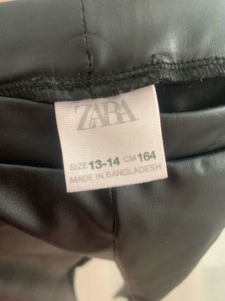 Mallas efecto piel negras talla 13-14 años