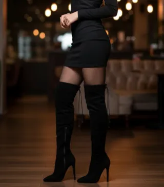 Botas altas Mas34 negras