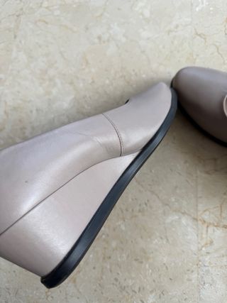 Zapatos ECCO tacón cuña beige/gris talla 38