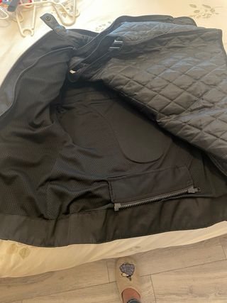 Chaqueta Moto Cuero Mujer Negra.