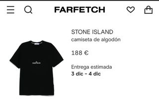 Camiseta Stone Island Negra Talla M