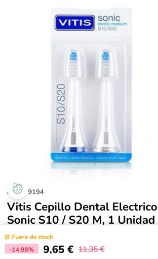 Cepillo Eléctrico VITIS Sonic S20 Blanco