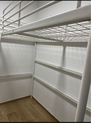 Cama alta metálica Ikea blanca