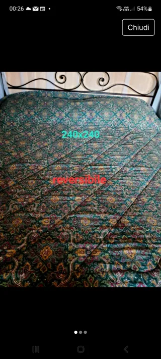 Piumone matrimoniale 240x240 reversibile