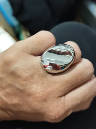 Anillo Plata 925 Ovalado Grande