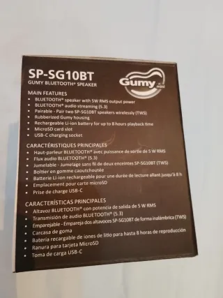Altavoz GUMY SP-SG10BT Negro/Marrón