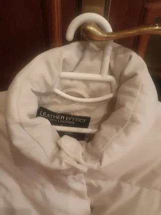 Abrigo Mujer Beige Leather Effect Collection, Stra