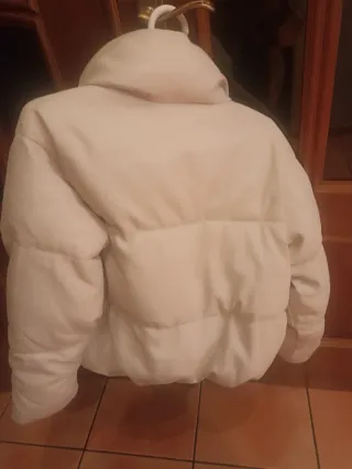 Abrigo Mujer Beige Leather Effect Collection, Stra