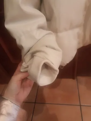 Abrigo Mujer Beige Leather Effect Collection, Stra