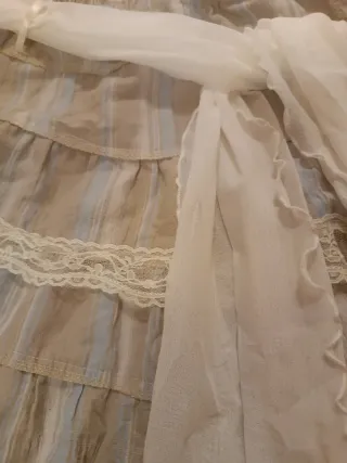 Falda romántica gasa puntillas