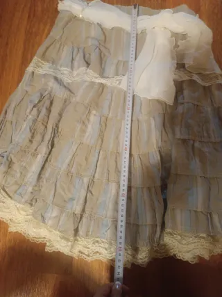 Falda romántica gasa puntillas